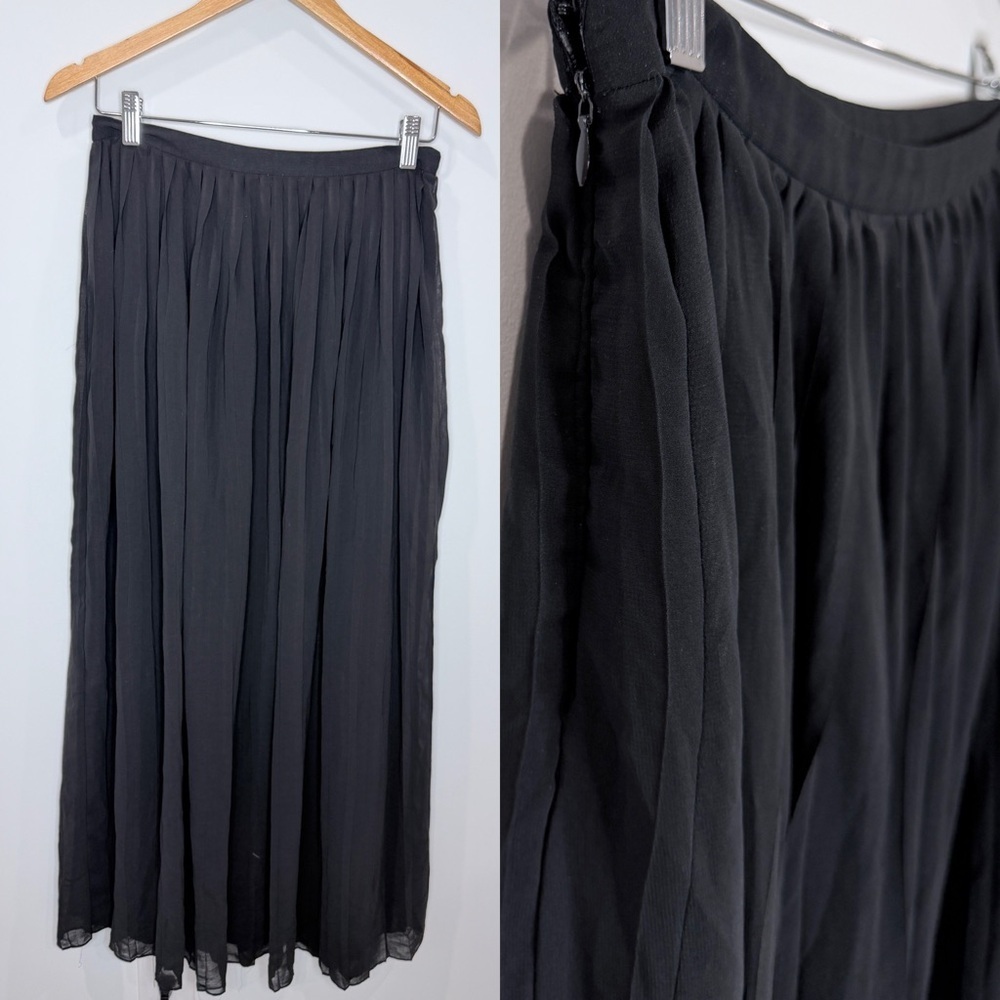 Sparkle & Fade Black Flowy Maxi Skirt